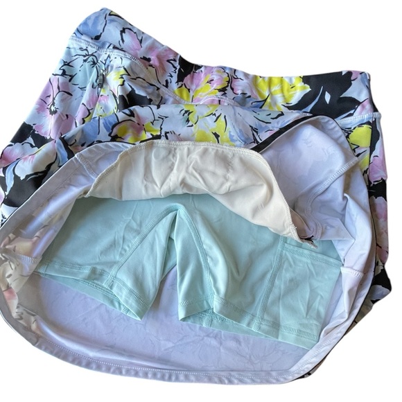 Ralph Lauren Sport Floral Golf Skirt Skort, Black / Pink / Blue / Yellow - Picture 3 of 7